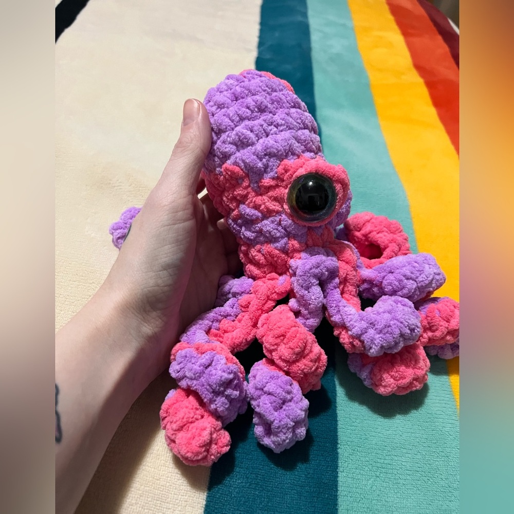Plush Crocheted Octopus π - Picture 8 of 13